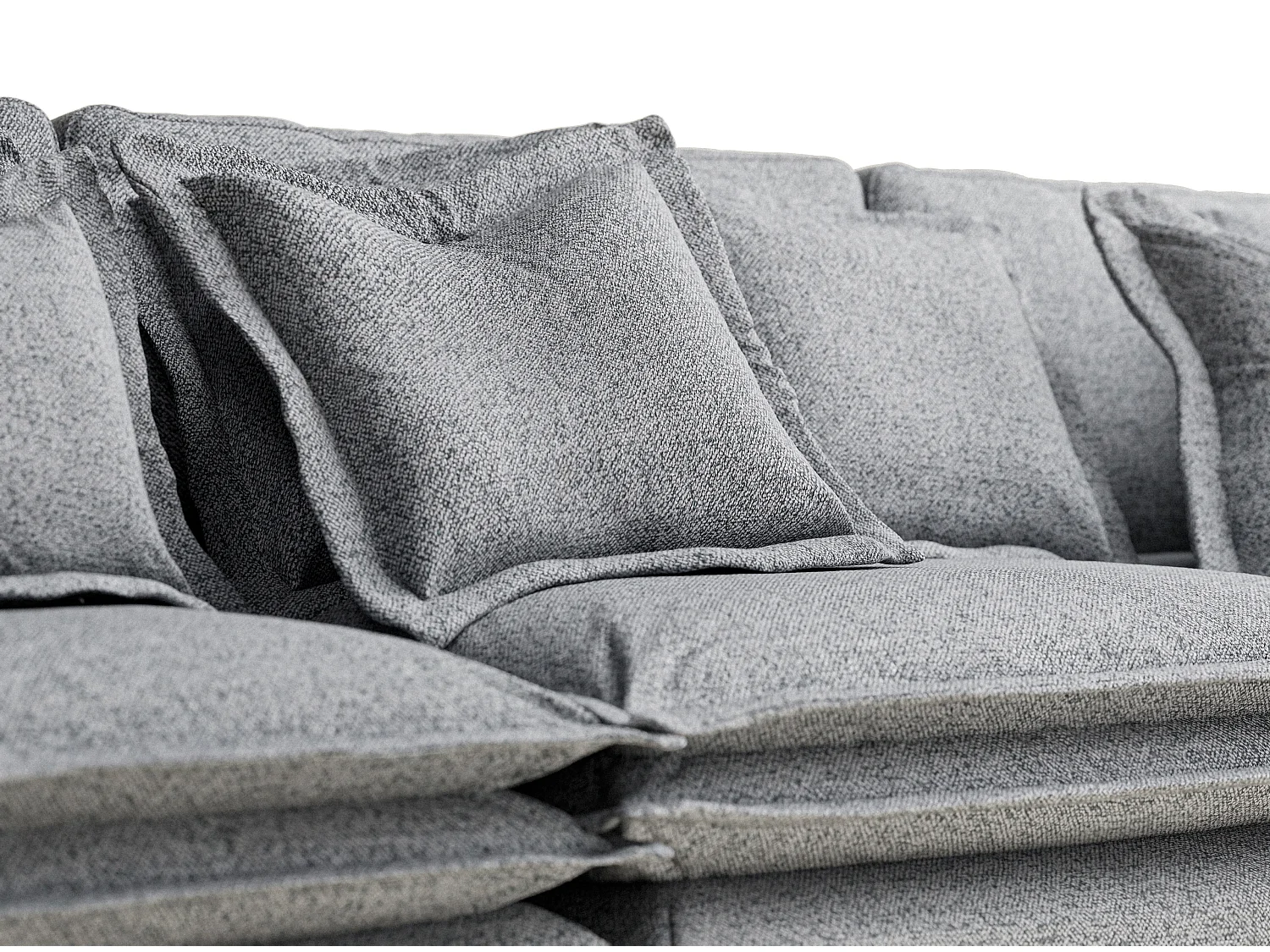 Canapé en toile tissée Amalfi - 6 places - gris