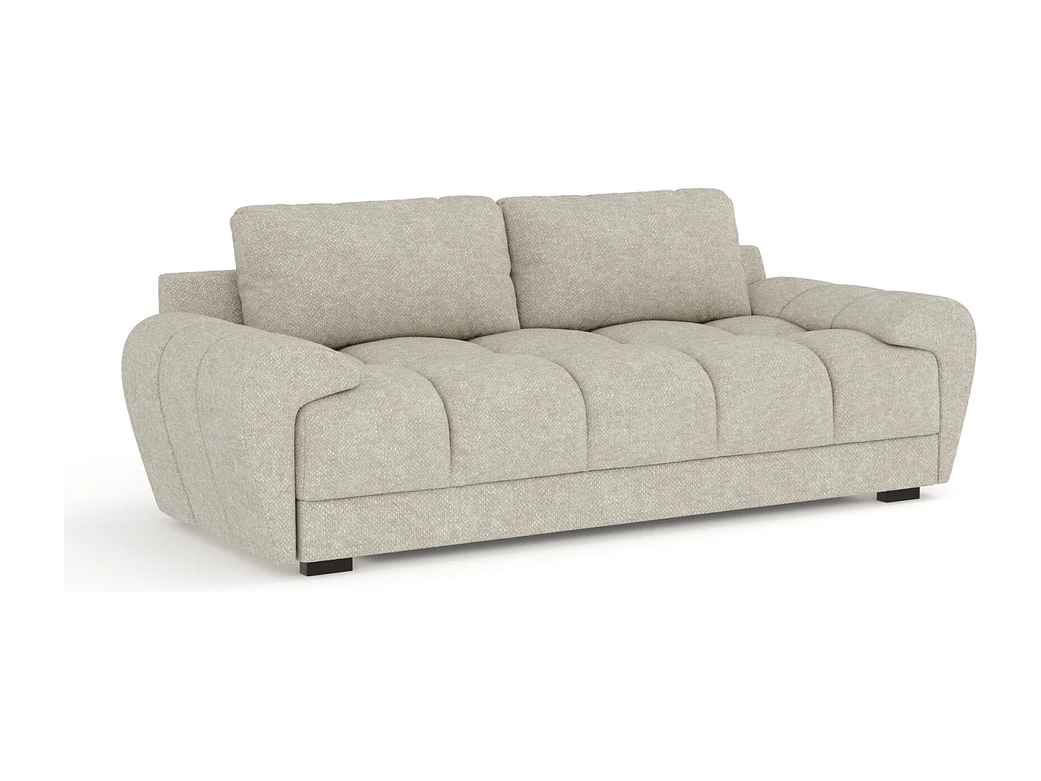 Canapé en tissu chenille Peebles - 3 places - beige gris