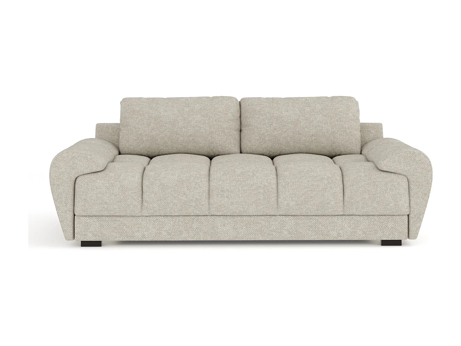 Canapé en tissu chenille Peebles - 3 places - beige gris