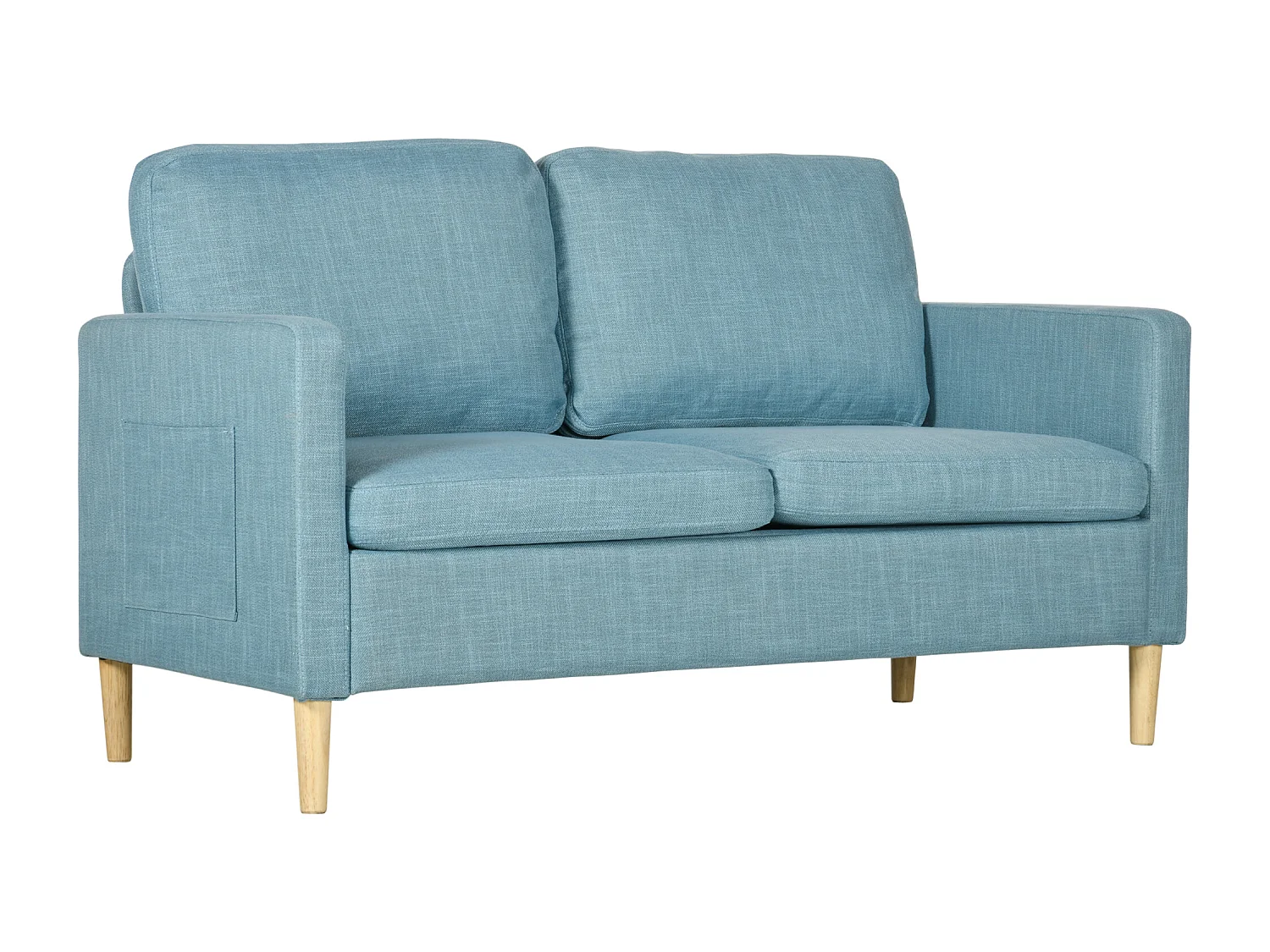 Sofá doble azul claro 143x76x83 cm HOMCOM