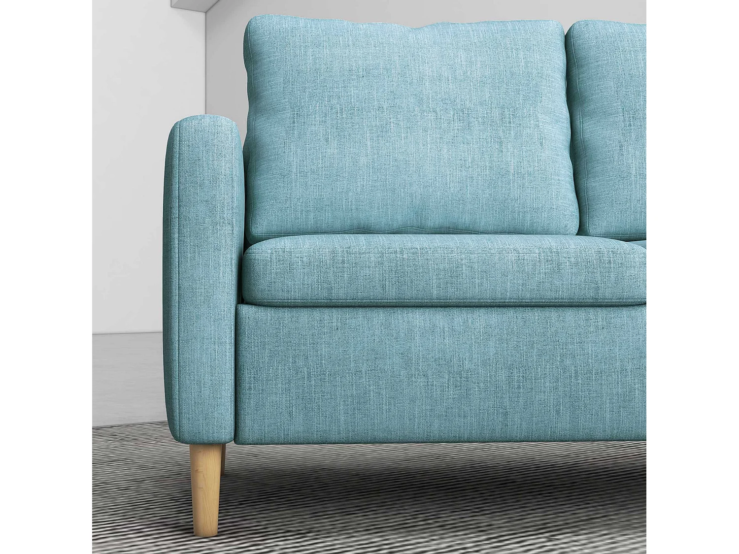 Sofá doble azul claro 143x76x83 cm HOMCOM