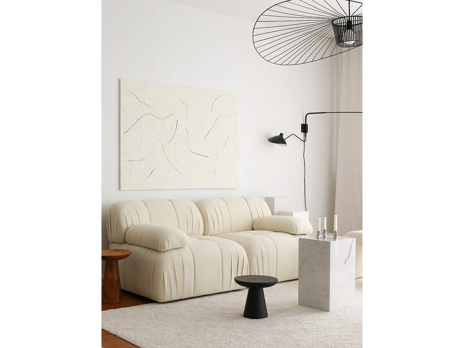 Sofá Altadena 565, Blanco, 178x89x74cm, Tapiz, Patas: Plástico