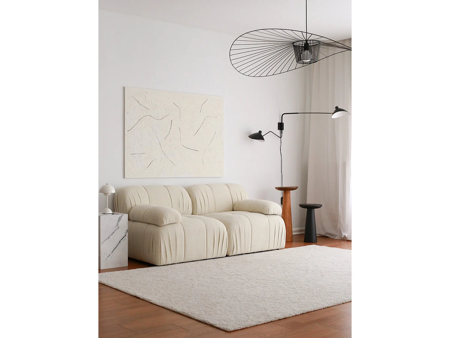 Sofá Altadena 565, Blanco, 178x89x74cm, Tapiz, Patas: Plástico