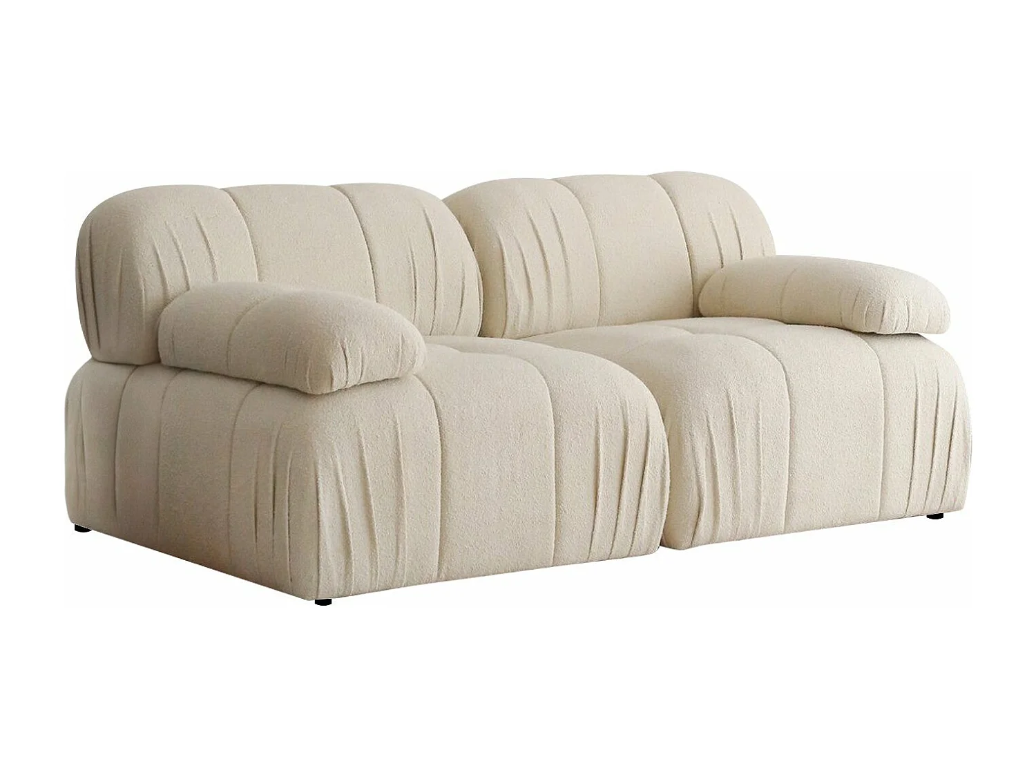 Sofá Altadena 565, Blanco, 178x89x74cm, Tapiz, Patas: Plástico