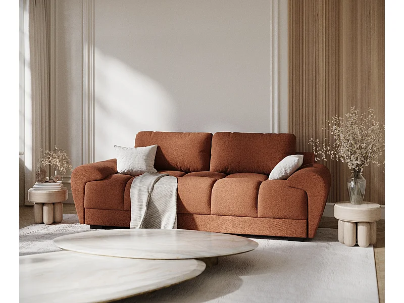 Canapé en toile tissée Peebles - 3 places - couleur cuivre