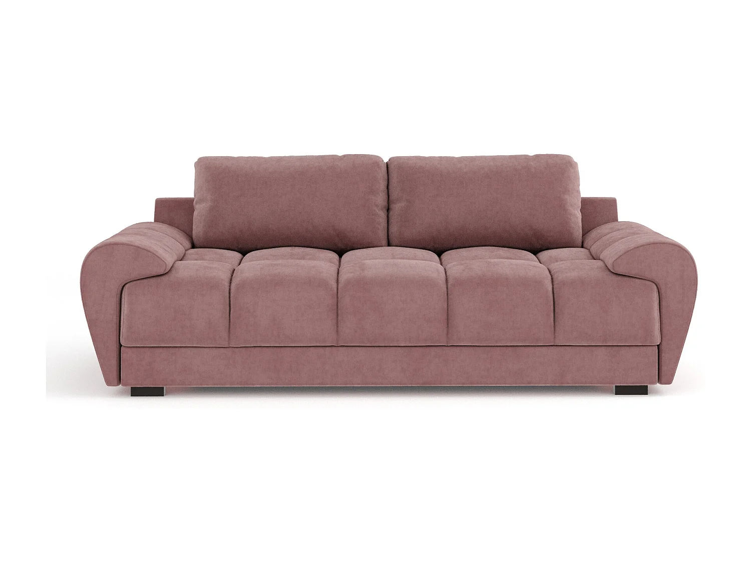 Canapé en tissu velours Peebles - 3 places - rose