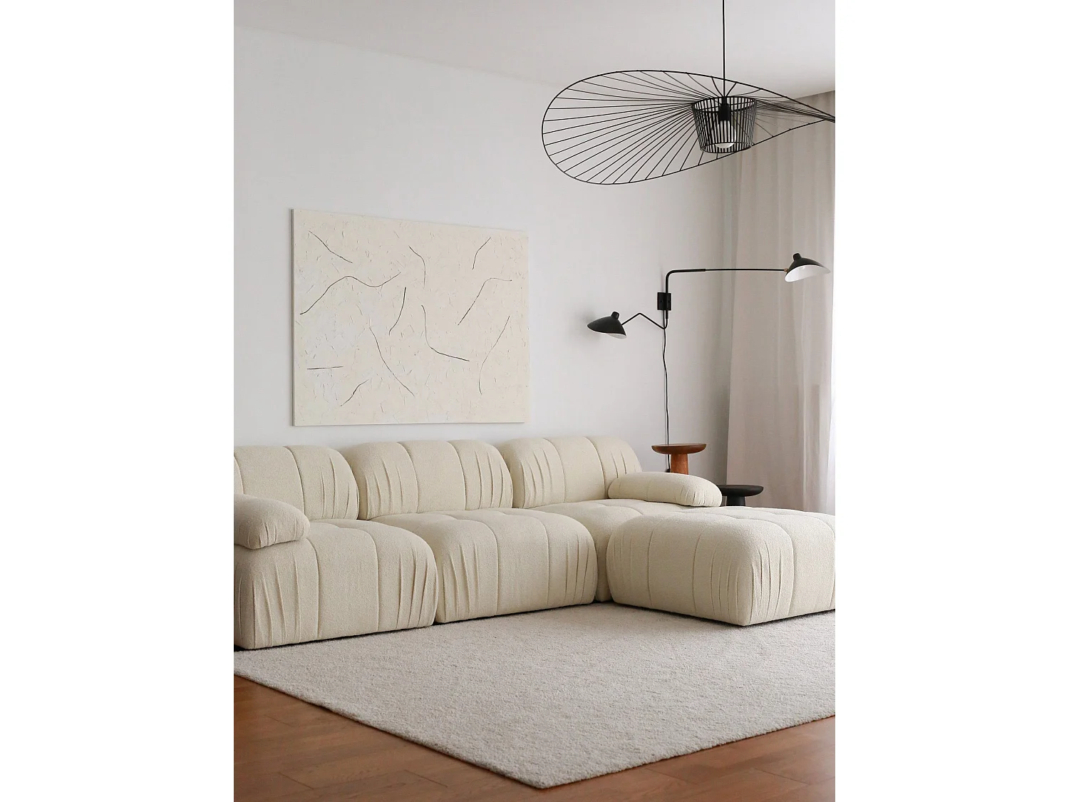 Sofá de Canto Soli - Estilo Moderno e Conforto Superior em Branco