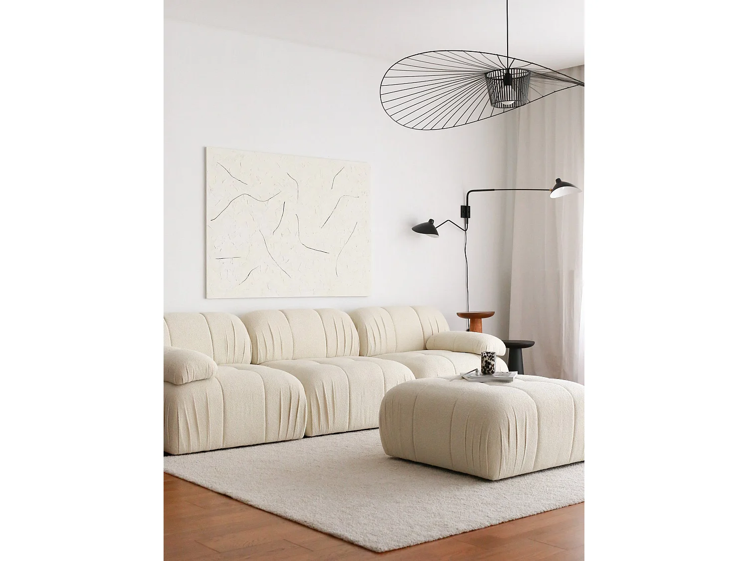 Sofá de Canto Soli - Estilo Moderno e Conforto Superior em Branco