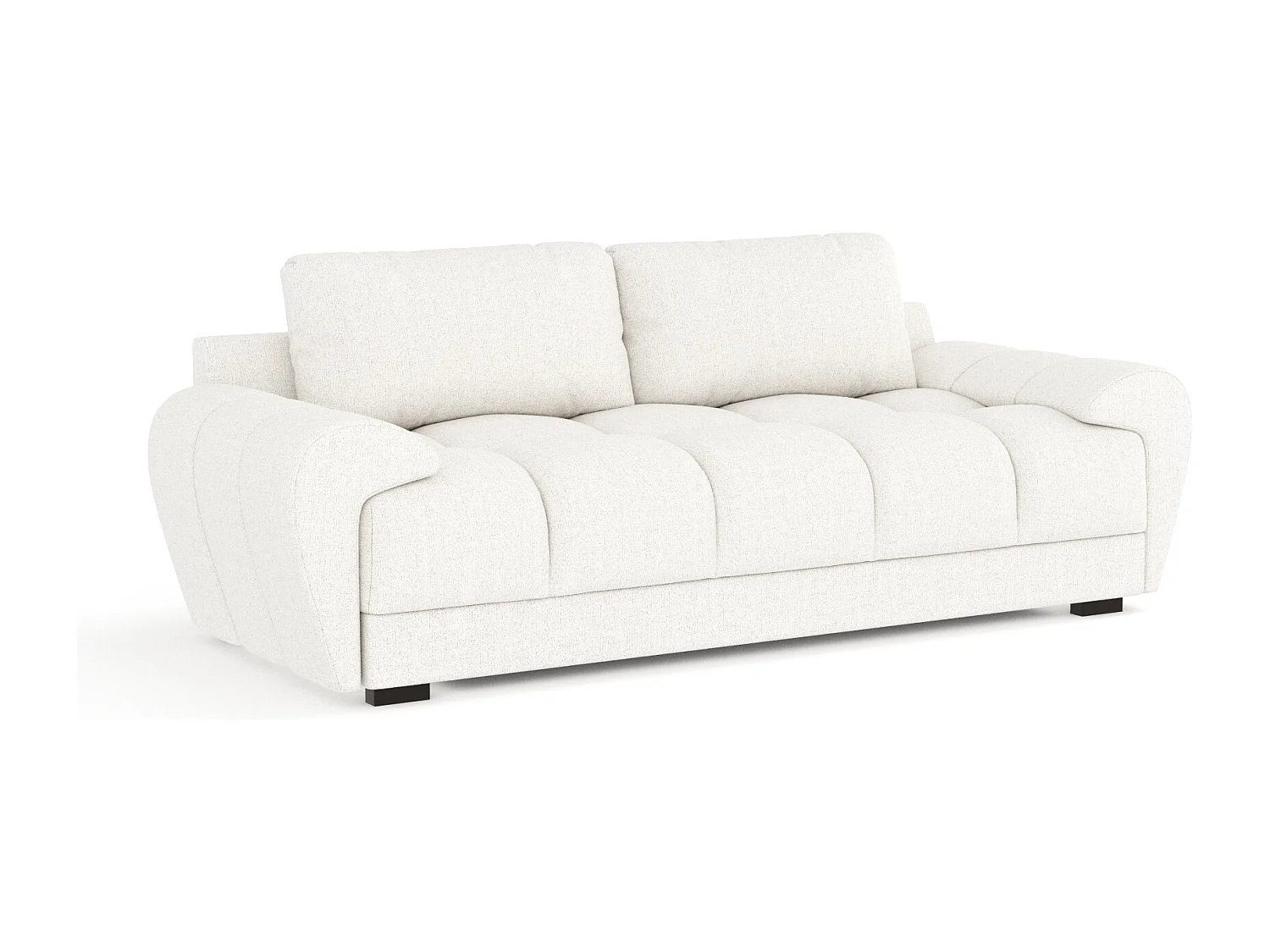 Canapé en toile tissée Peebles - 3 places - creme