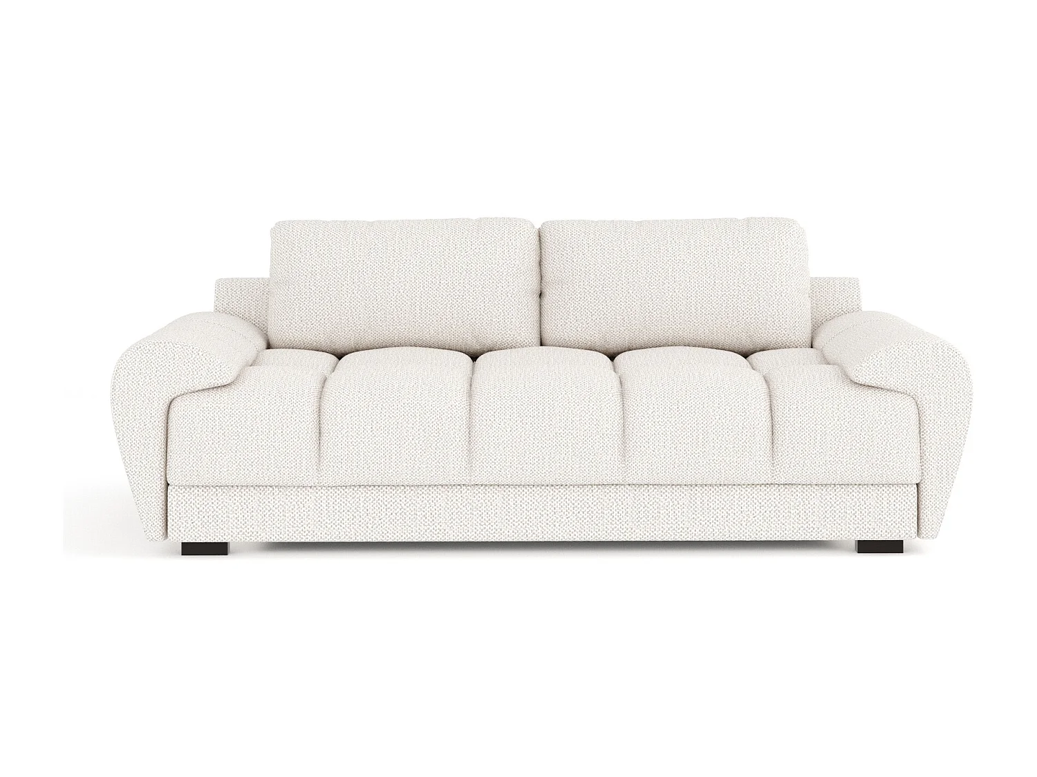 Canapé en tissu chenille Peebles - 3 places - creme