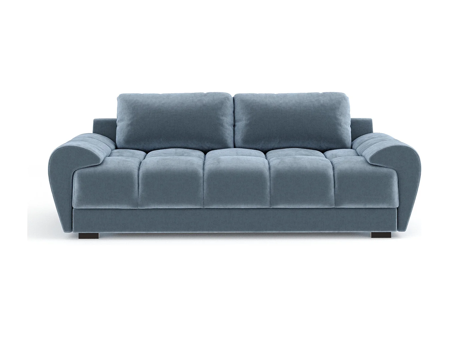 Canapé en tissu velours Peebles - 3 places - bleu