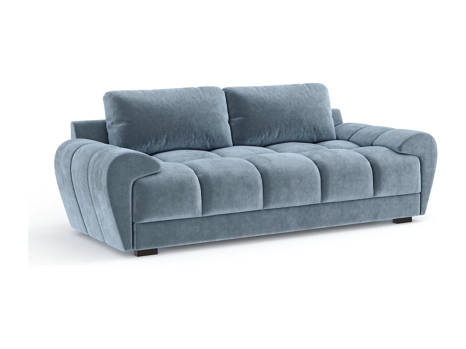 Canapé en tissu velours Peebles - 3 places - bleu