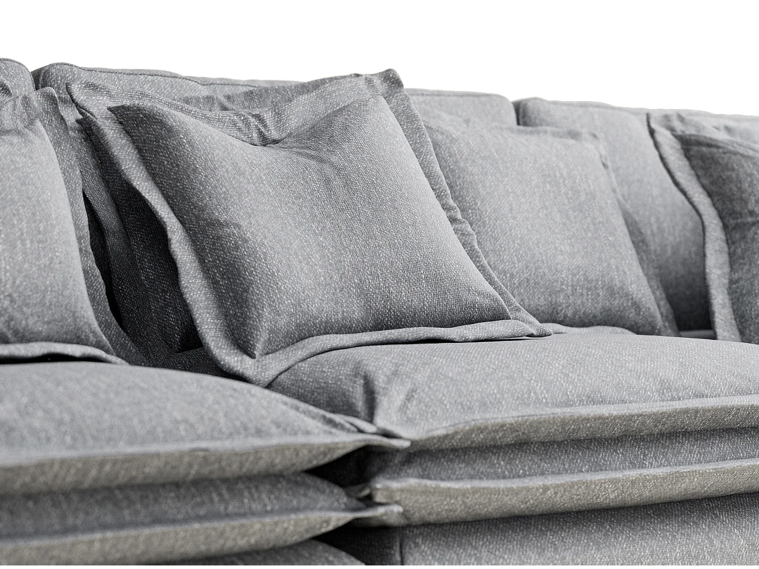 Canapé en toile tissée Amalfi - 6 places - gris