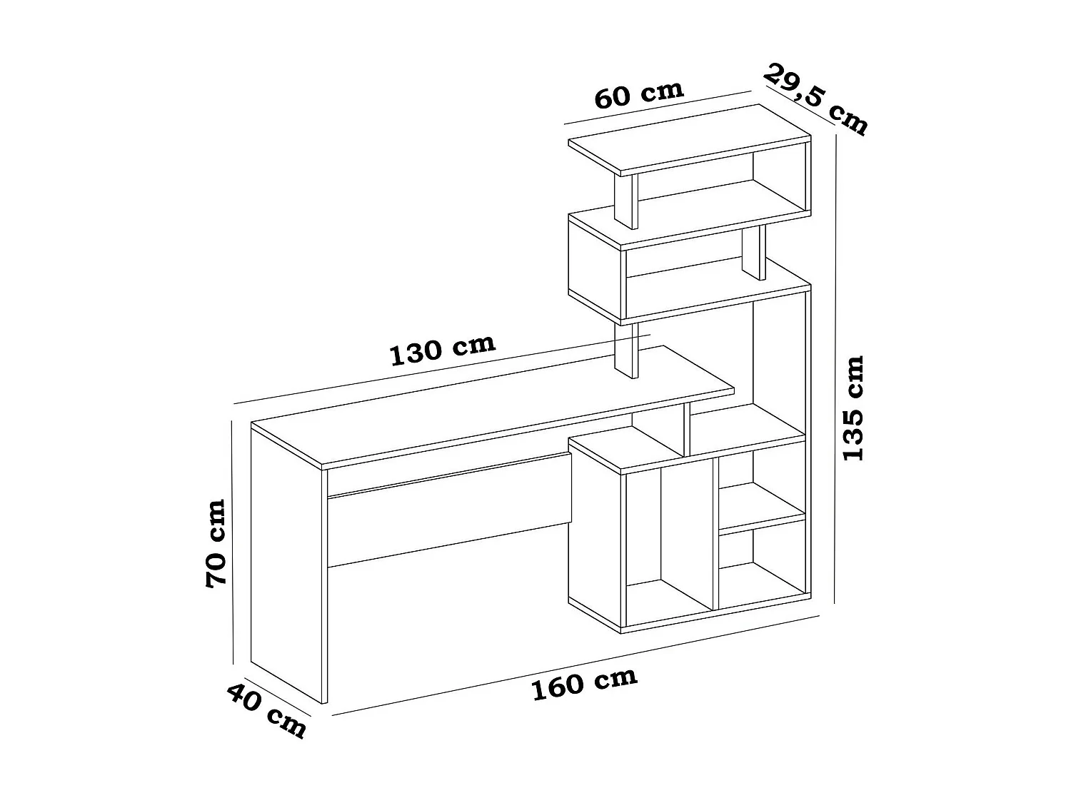 Secretária NEXT Branca - Design Moderno e Funcionalidade para Estudo e Trabalho