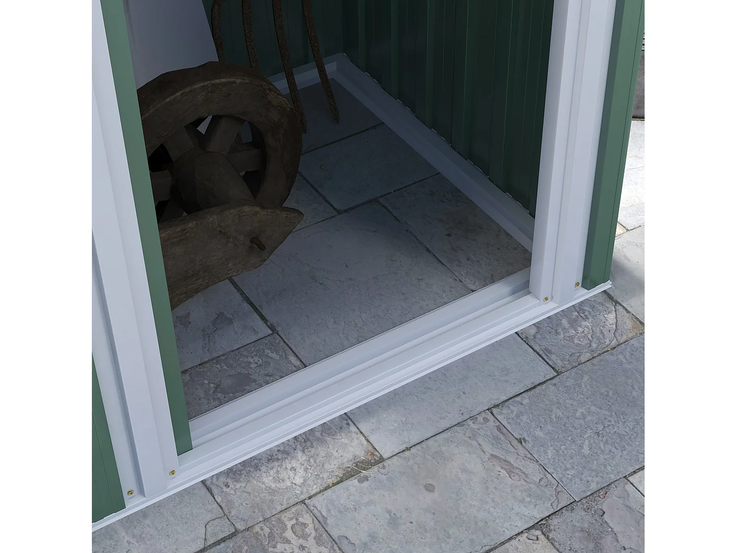 Abrigo de Jardim Metálico – 163x89x182 cm | 1,5 m² de Armazenamento