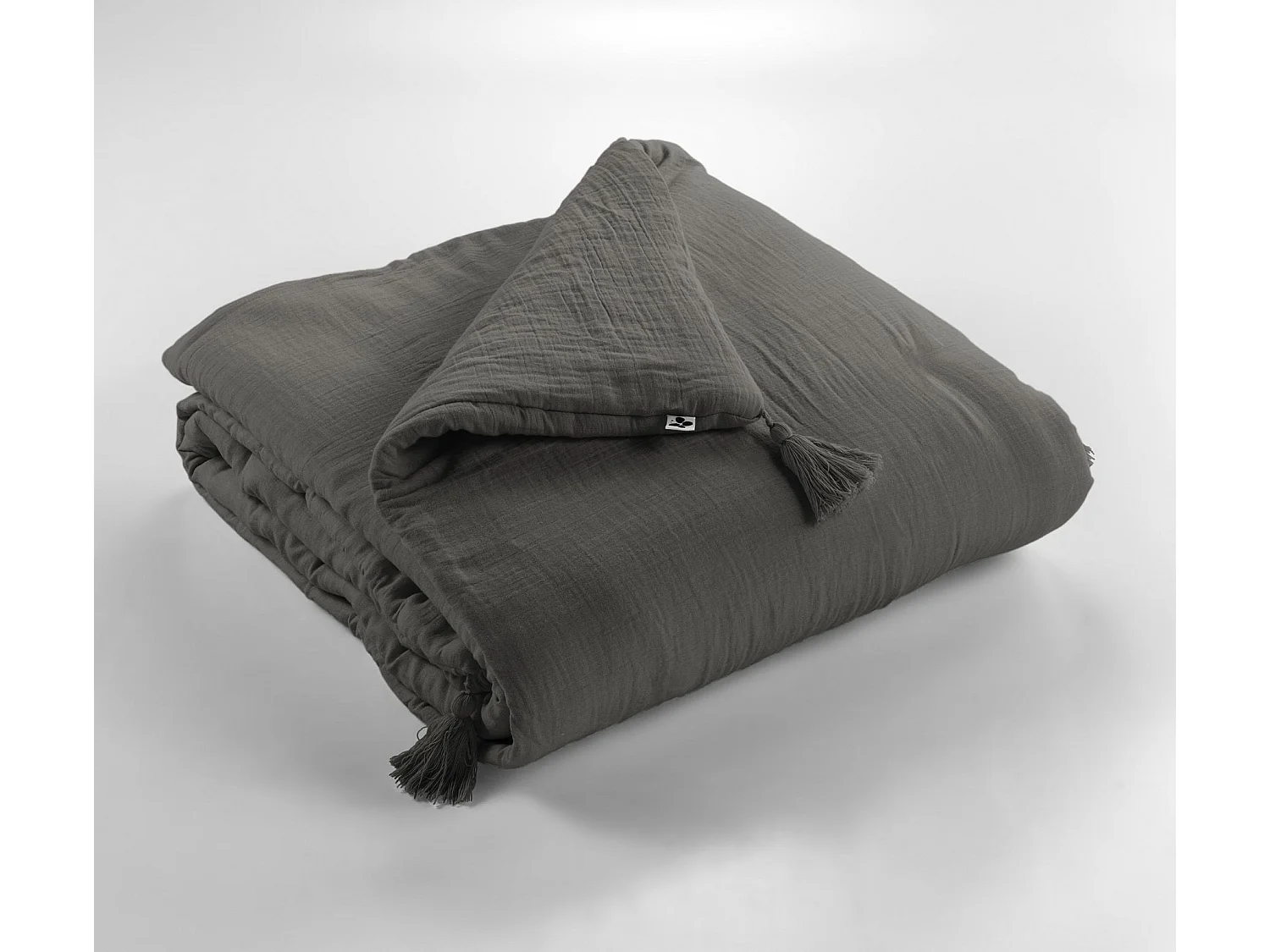 Steppdecke 150 x 150 cm GAÏA Granit