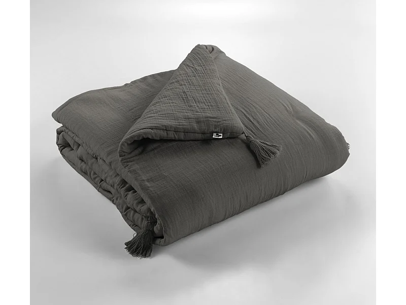 Steppdecke 150 x 150 cm GAÏA Granit