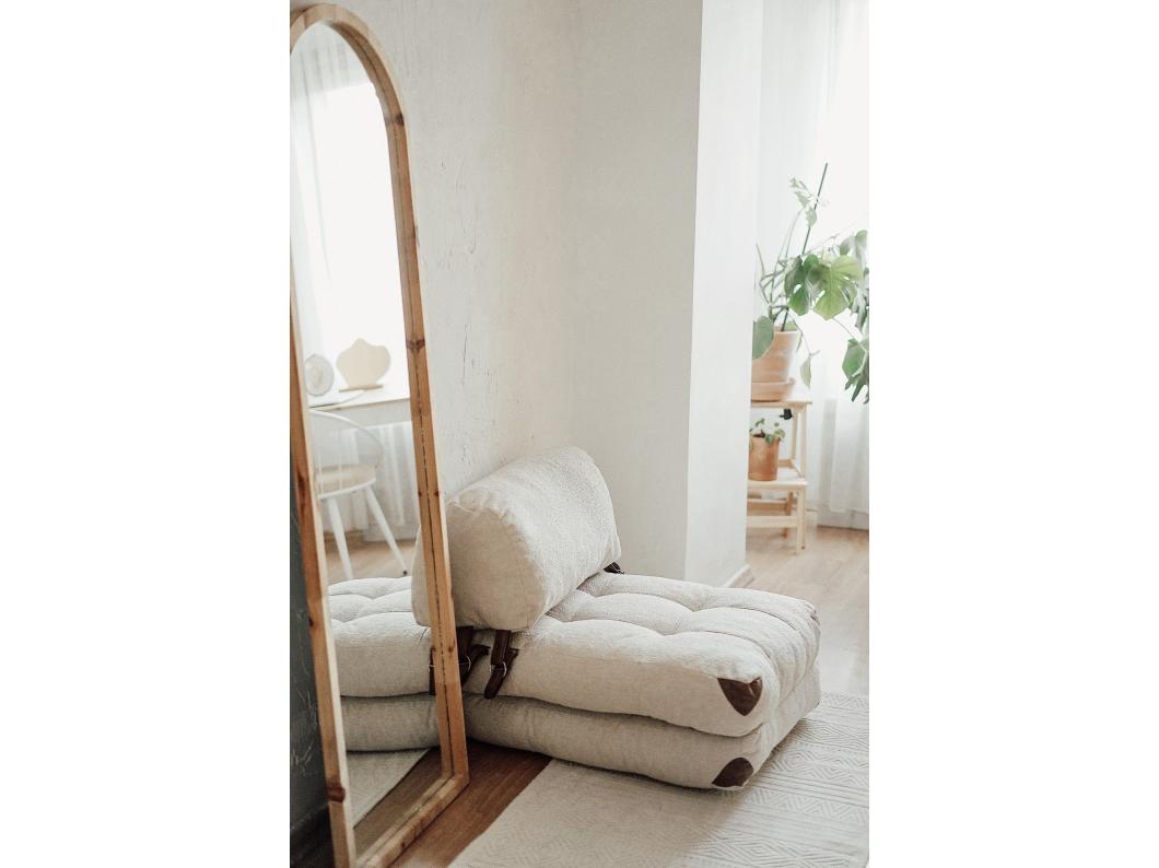 Sofá-Cama Teddy de Luxo - Creme para Conforto e Estilo
