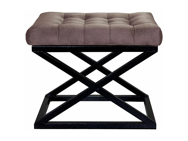 Pufe Elegante em Preto e Castanho - Conforto e Estilo para o Seu Espaço