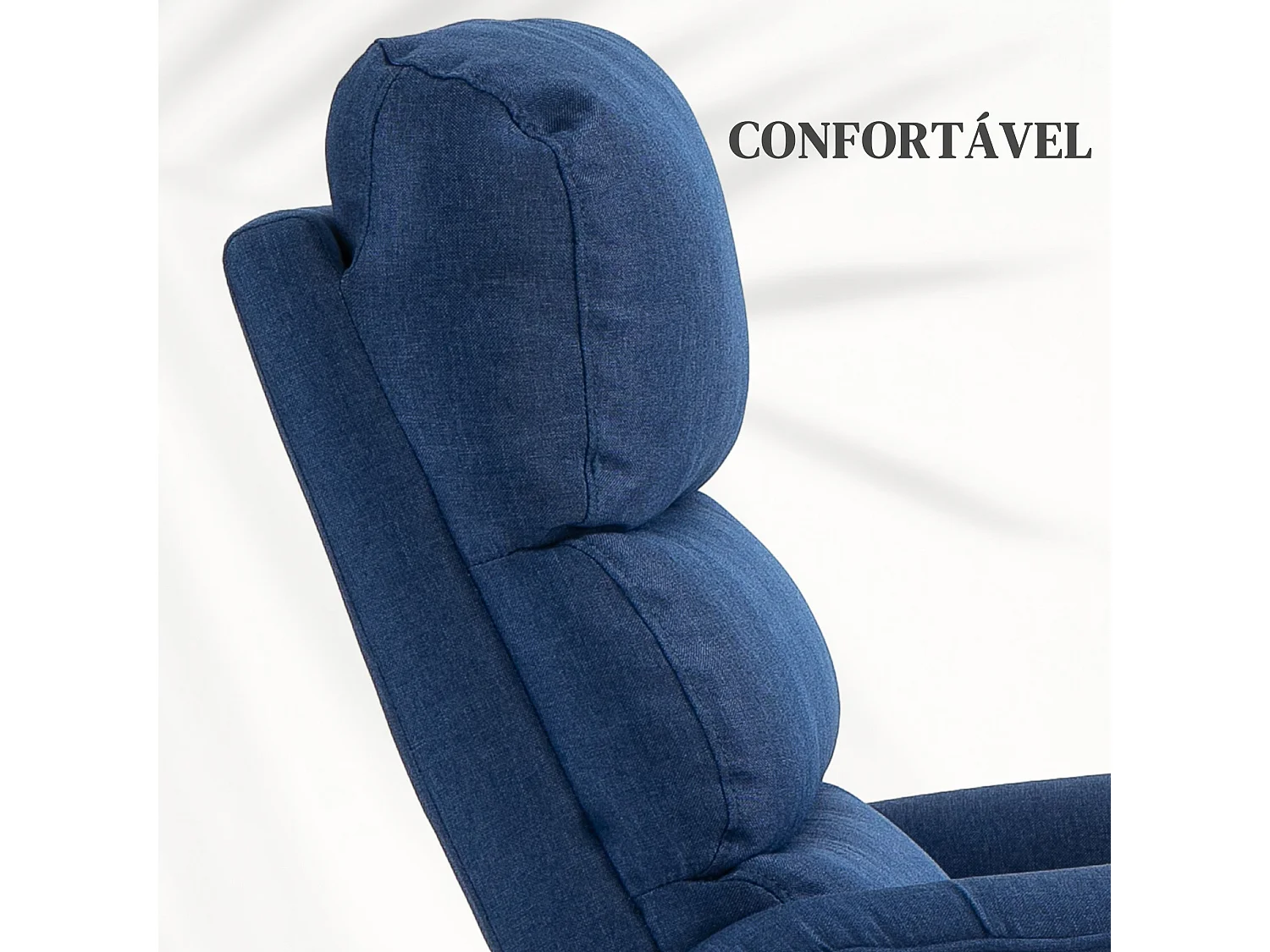Sillón relax Marcelo Homcom reclinable sistema de elevación y mando a distancia azul 96x66x90 cm