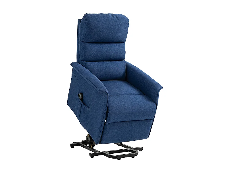 Poltrona Relax Reclinável Elétrica com Elevação Fjord - Conforto e Estilo em Azul