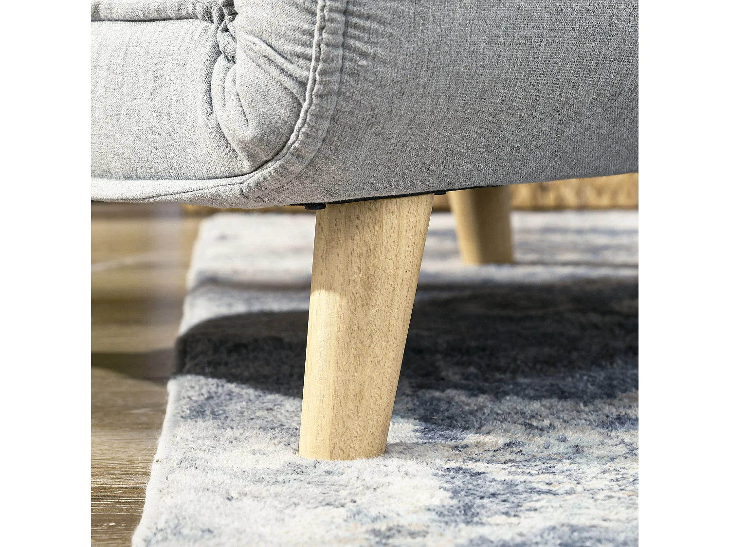 Sofá cama Martina Homcom respaldo ajustable 5 posiciones gris 79x72x78 cm