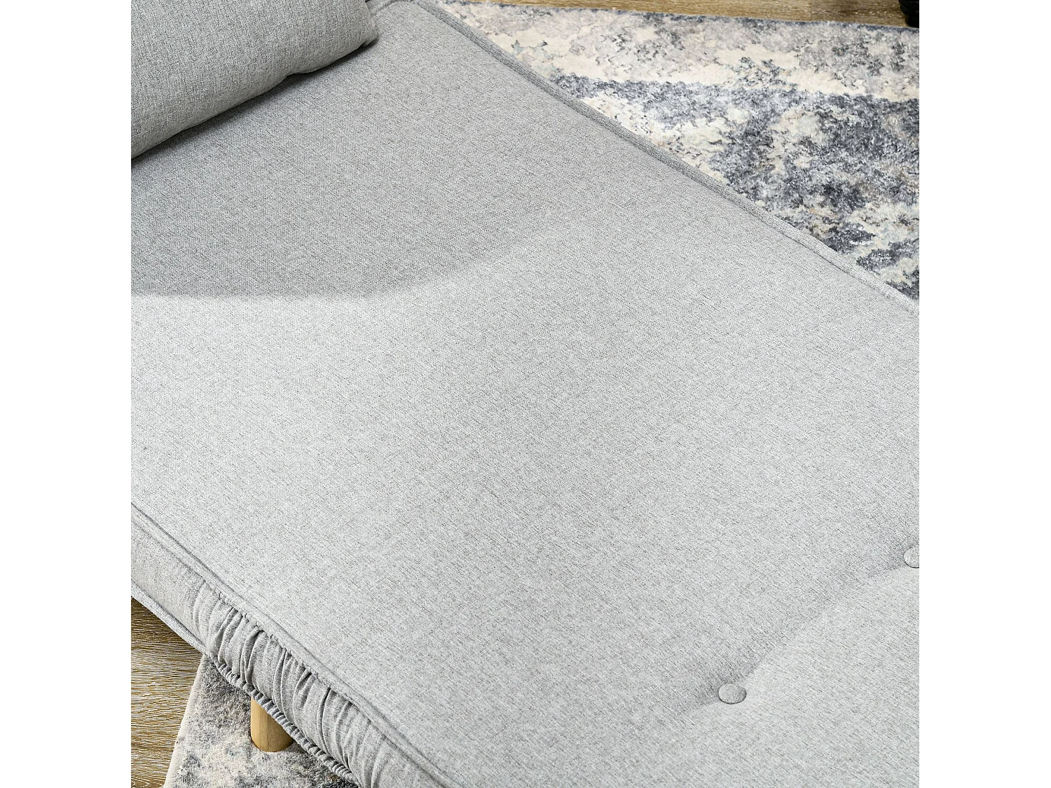 Sofá cama Martina Homcom respaldo ajustable 5 posiciones gris 79x72x78 cm