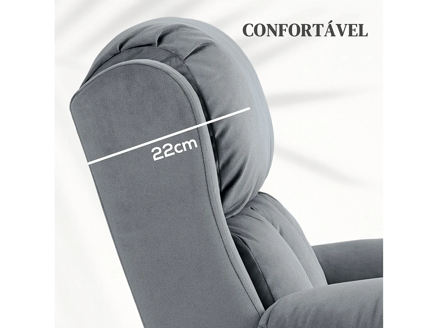 Sillón relax Leire Homcom eleva personas + masajeador + calefacción lumbar gris  103x90x95 cm