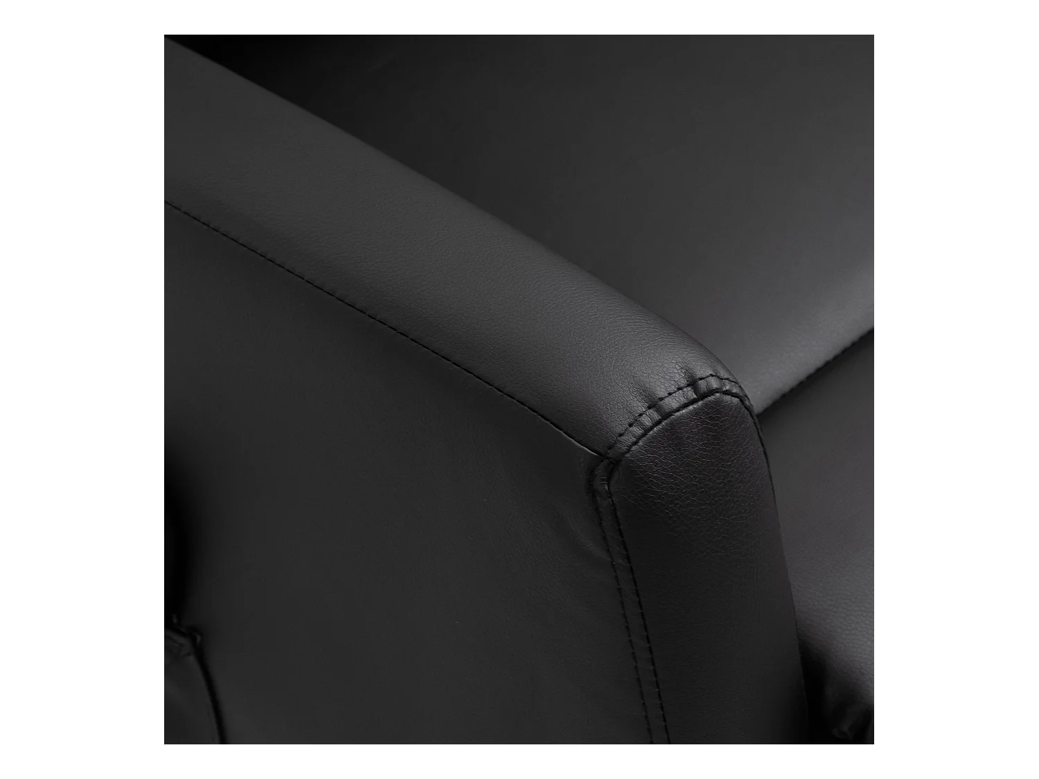 Sillón Glow Homcom elevable respaldo reclinable negro 105x67x95 cm