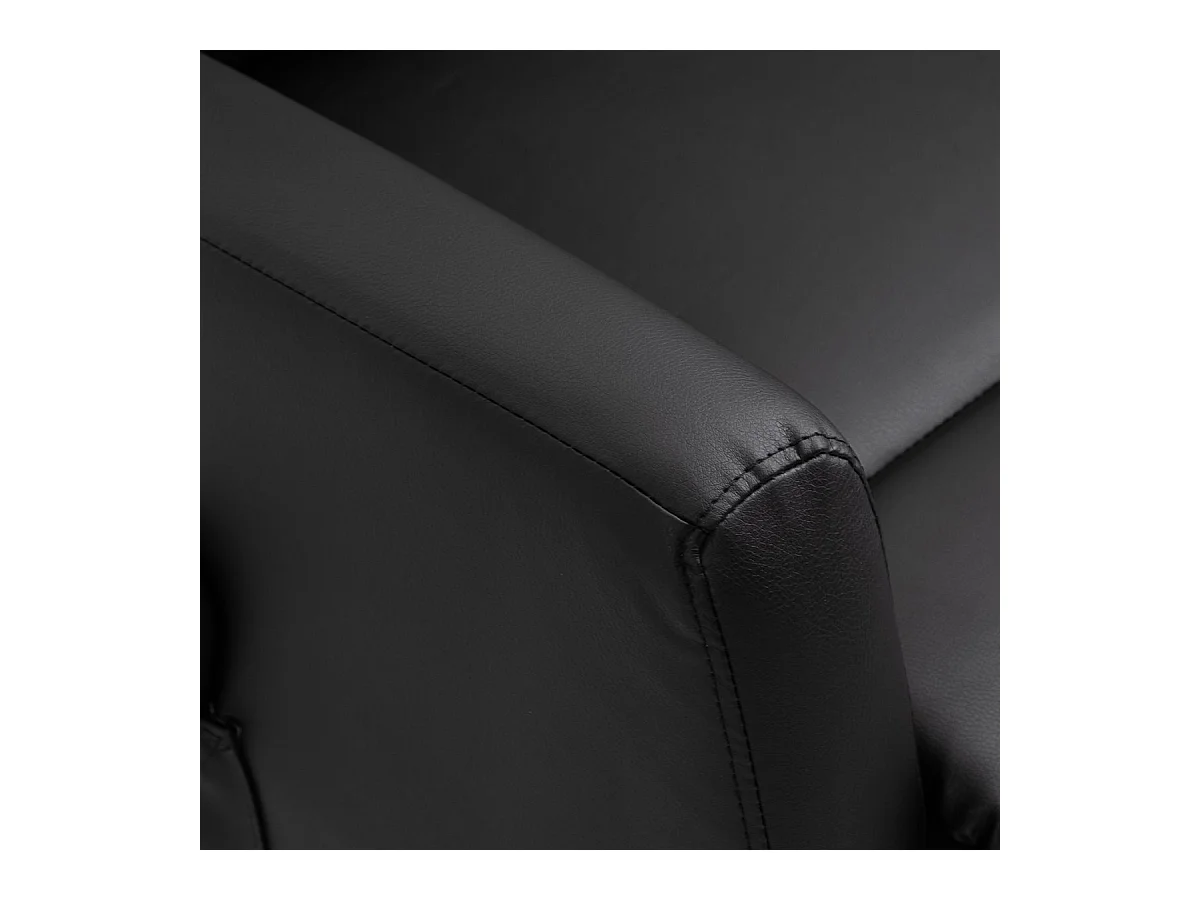 Sillón Glow Homcom elevable respaldo reclinable negro 105x67x95 cm