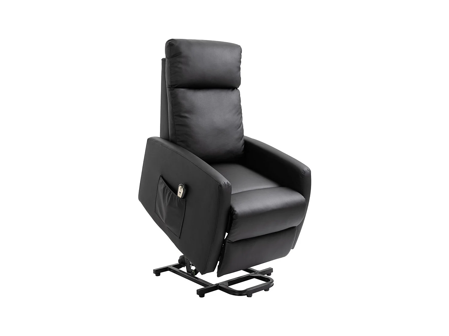 Sillón Glow Homcom elevable respaldo reclinable negro 105x67x95 cm