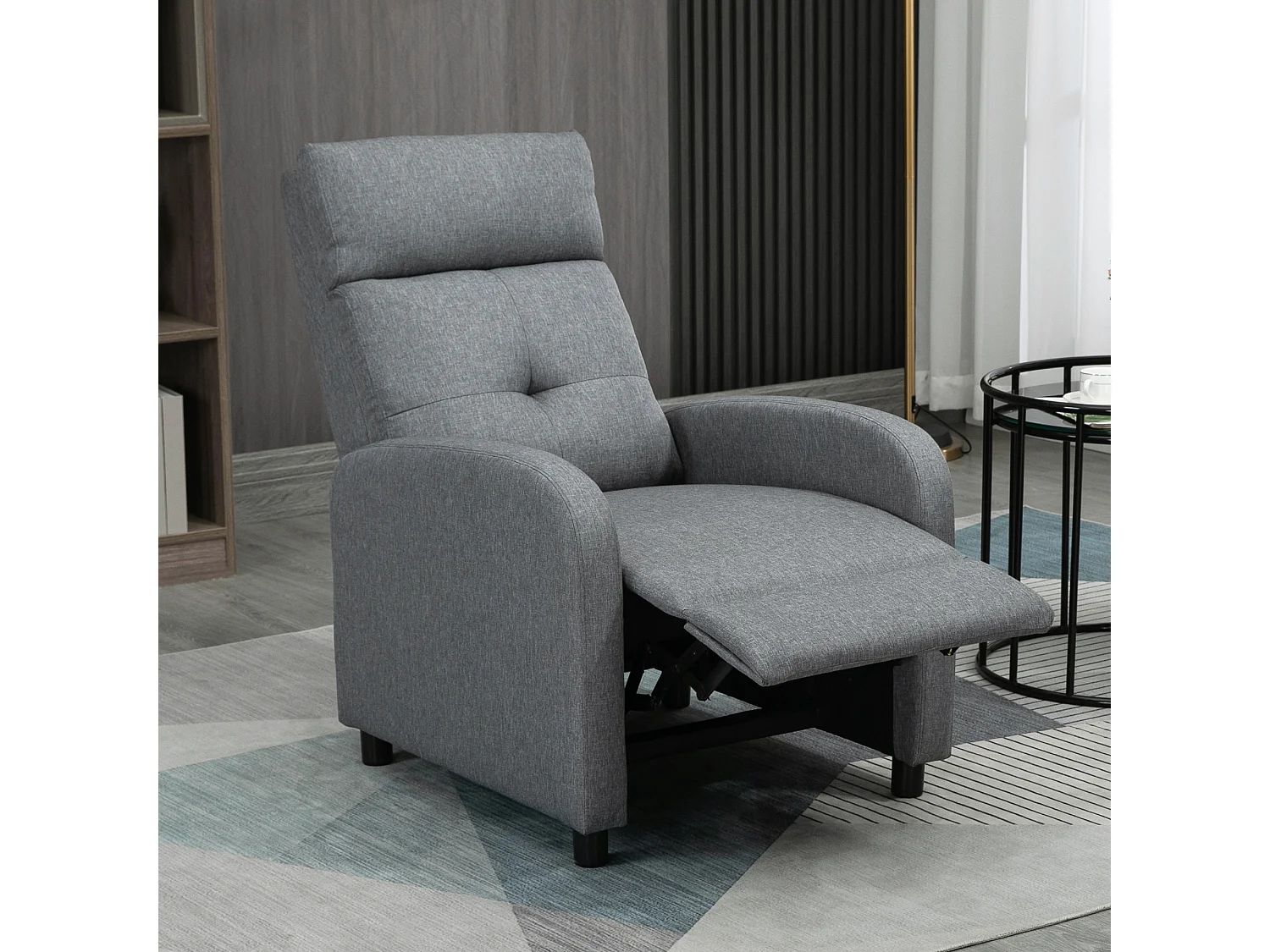 Sillón relax reclinable gris 67x87x98 cm HOMCOM