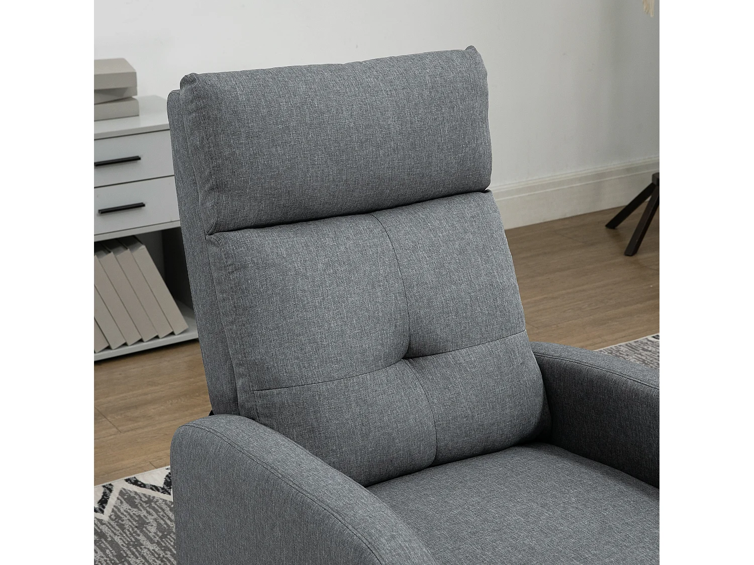Sillón relax reclinable gris 67x87x98 cm HOMCOM