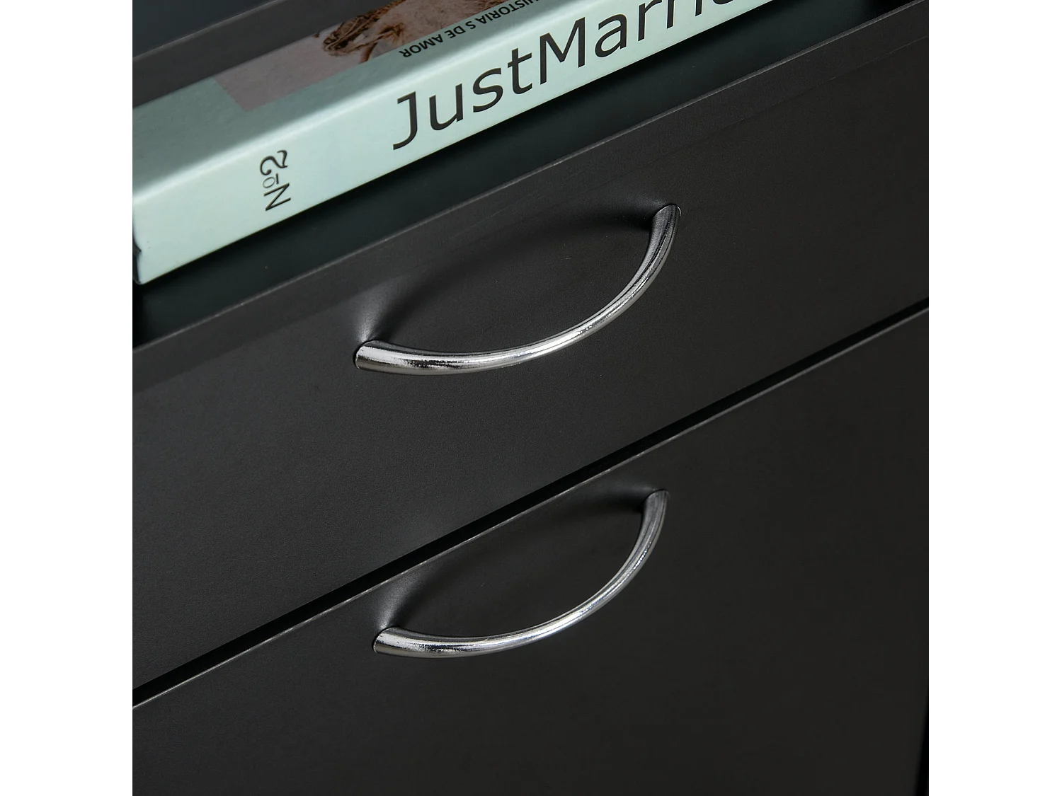 Bloco de Gavetas HOMCOM com Armário e Rodas - Móvel de Escritório Compacto Preto 40x35x60 cm