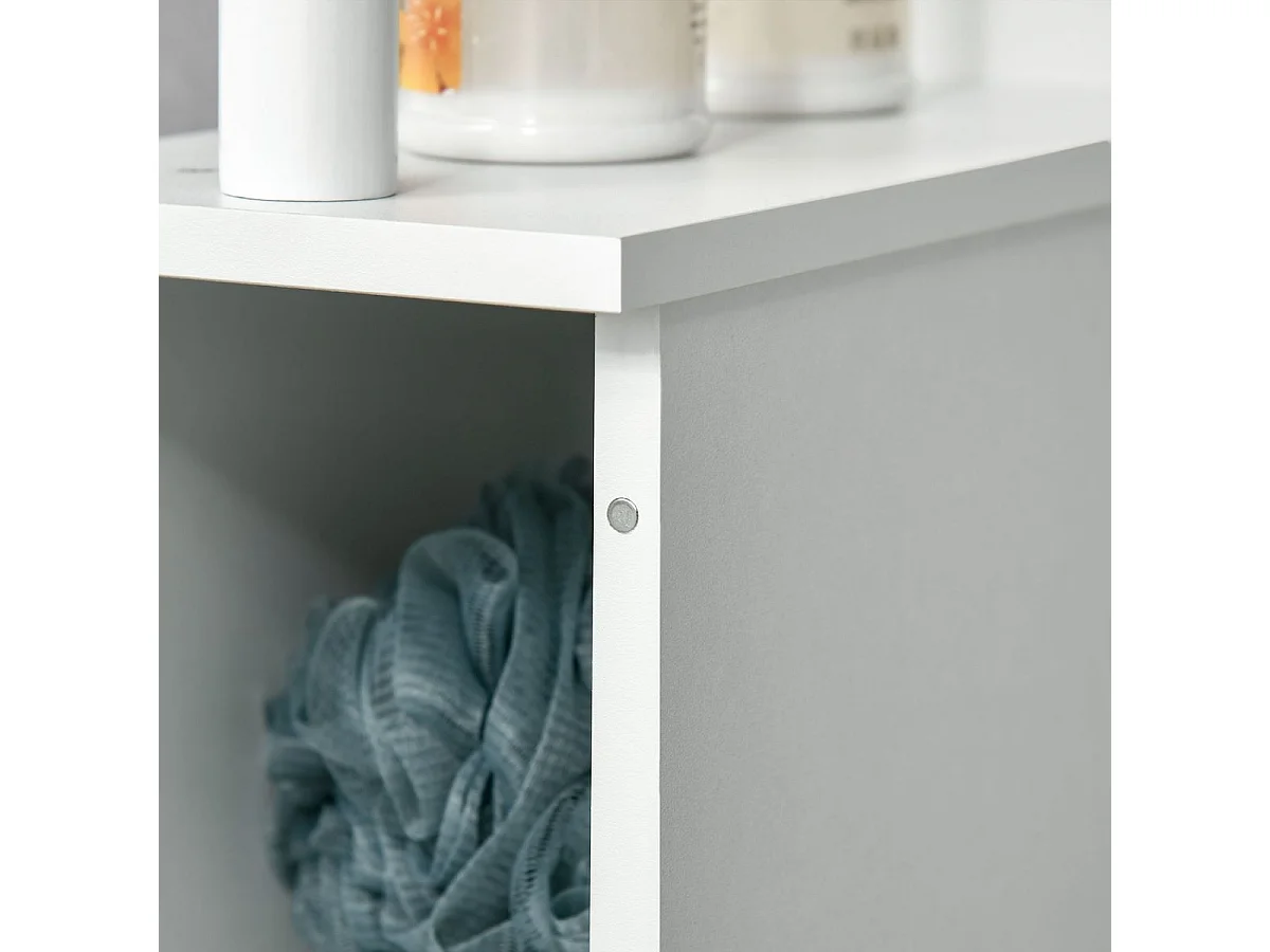 Columna de baño Dallas Kleankin 2 estantes + 2 armarios blanco 118x29,8x15,2 cm