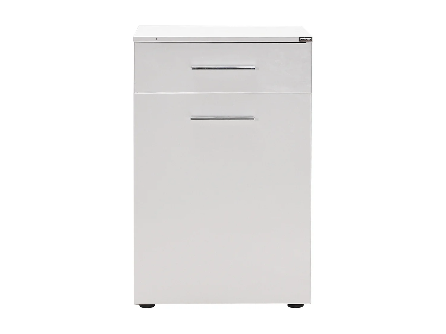 Meuble bas avec panier à linges blanc Lika 52cm