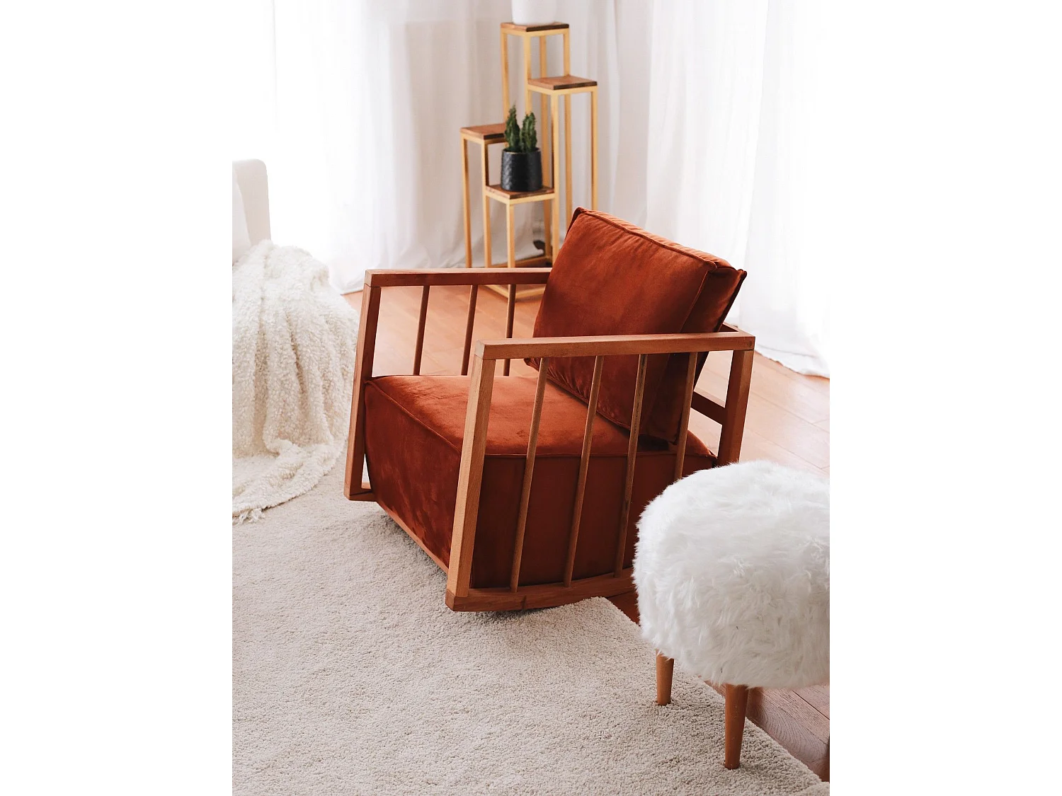 Mecedora Altadena 538, Marrón, 80x65x71cm