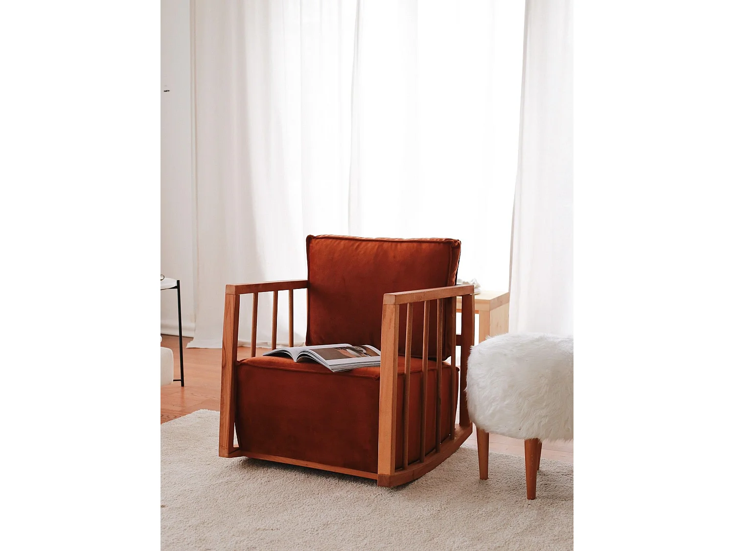 Mecedora Altadena 538, Marrón, 80x65x71cm