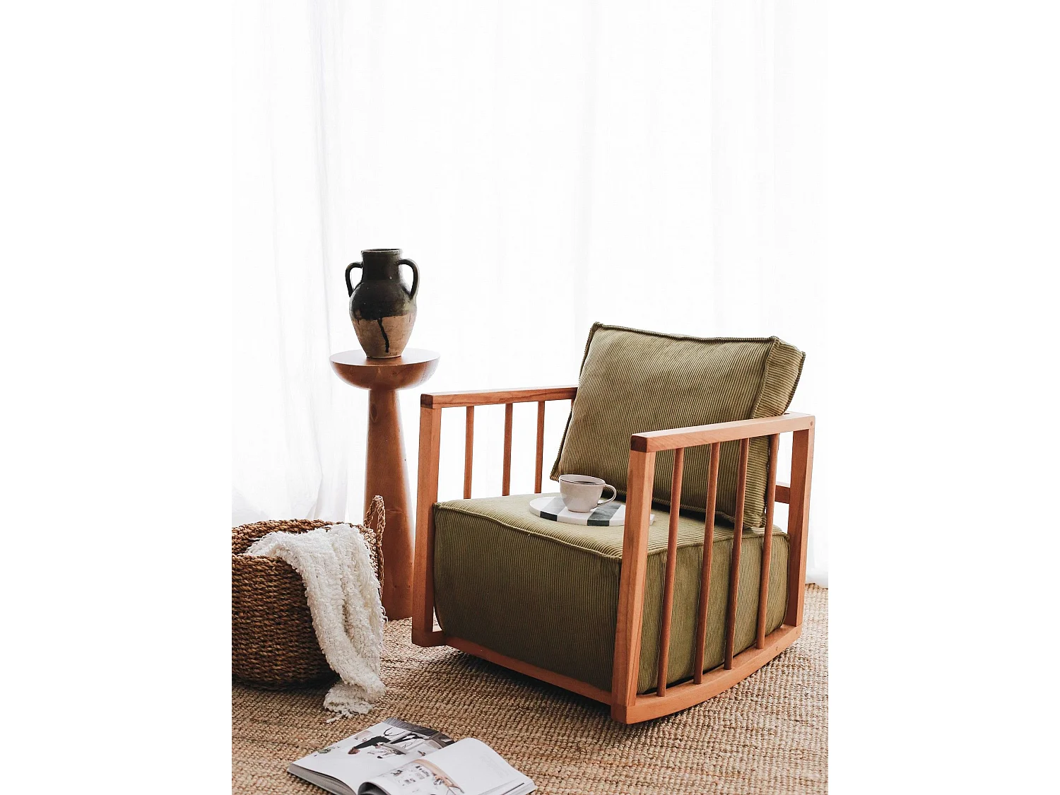 Mecedora Altadena 538, Verde, 80x65x71cm