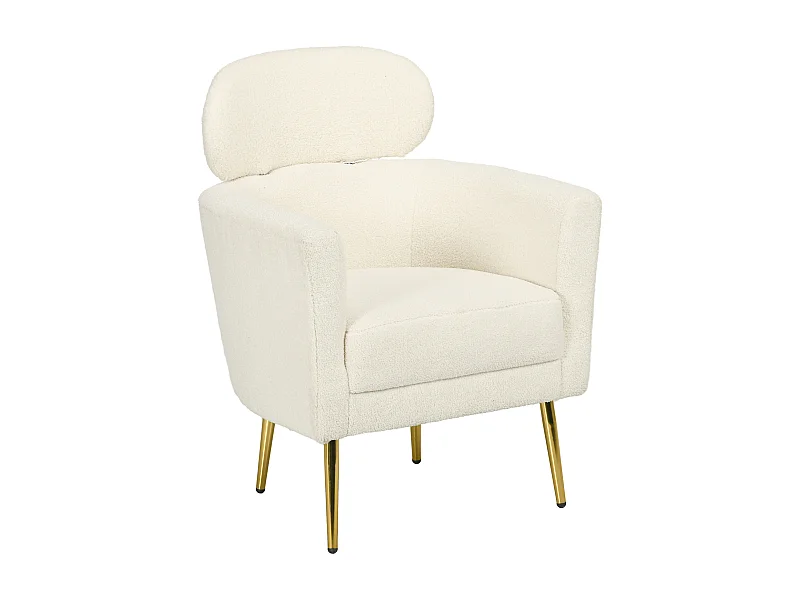 Sillón de salón crema 71x65x90 cm HOMCOM