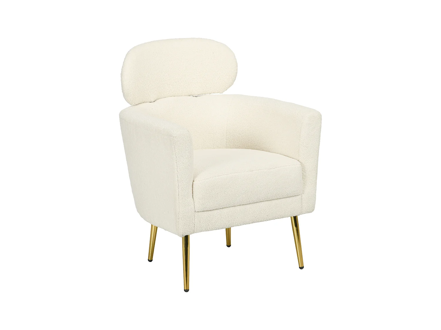 Sillón de salón crema 71x65x90 cm HOMCOM