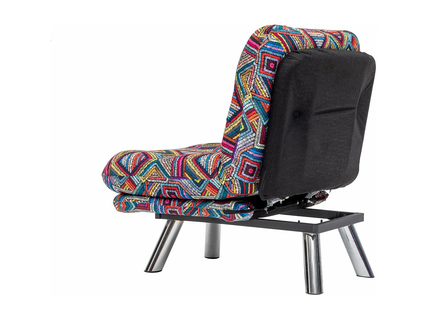 Sofá-Cama Misa Small Solo - Estilo Patchwork e Conforto Inigualável