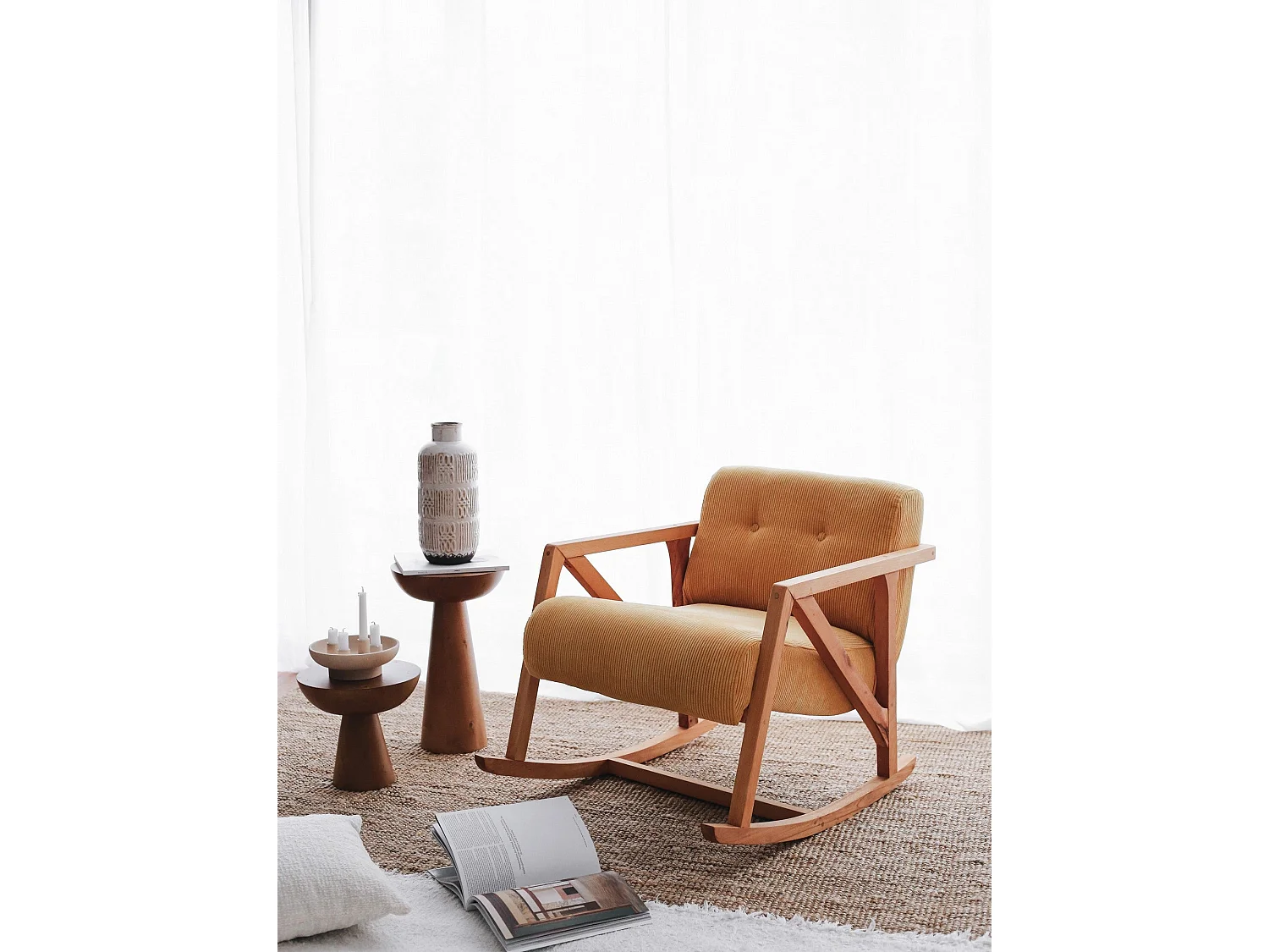 Mecedora Altadena 539, Amarillo, 67x85x75cm