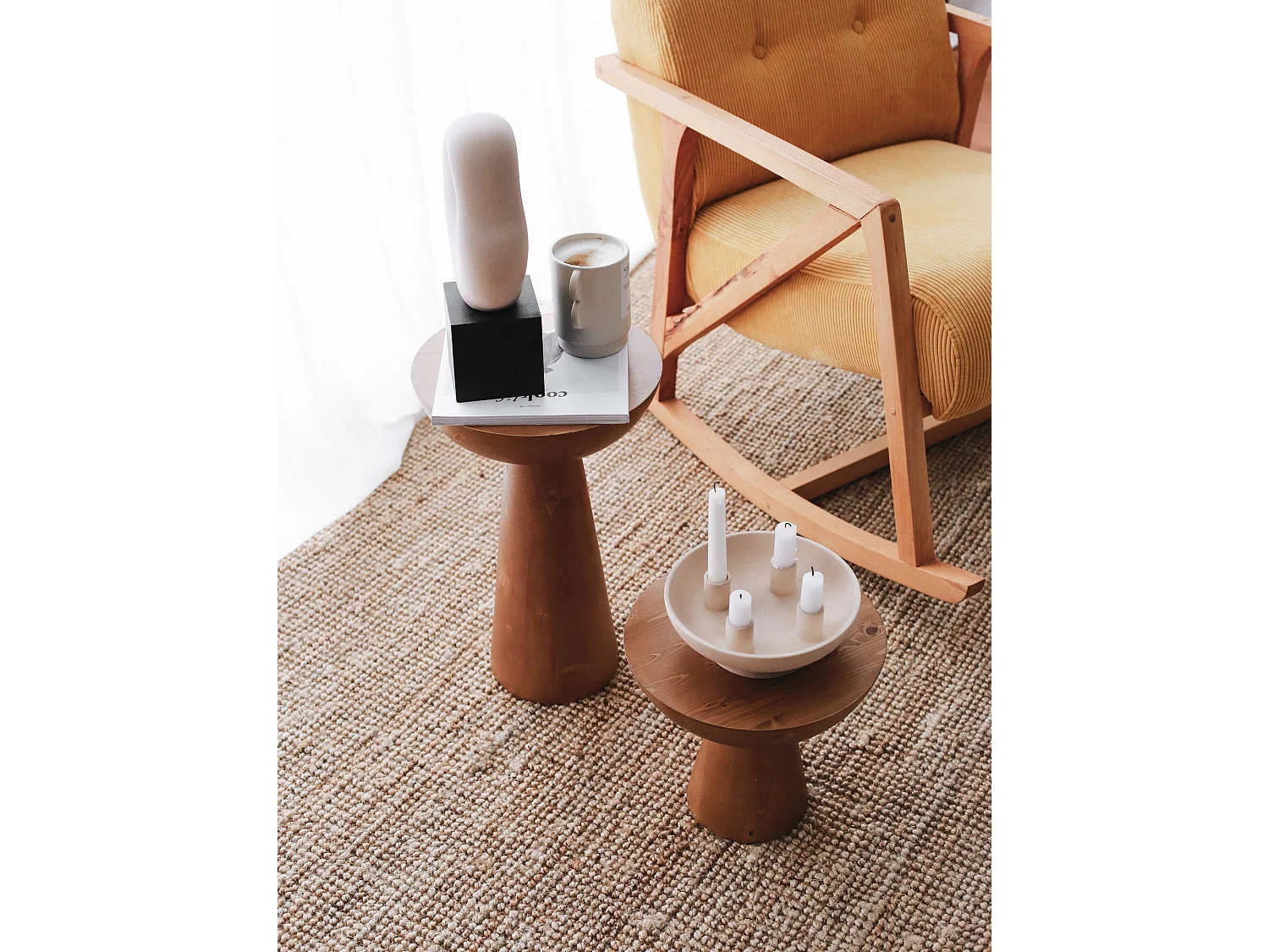 Mecedora Altadena 539, Amarillo, 67x85x75cm