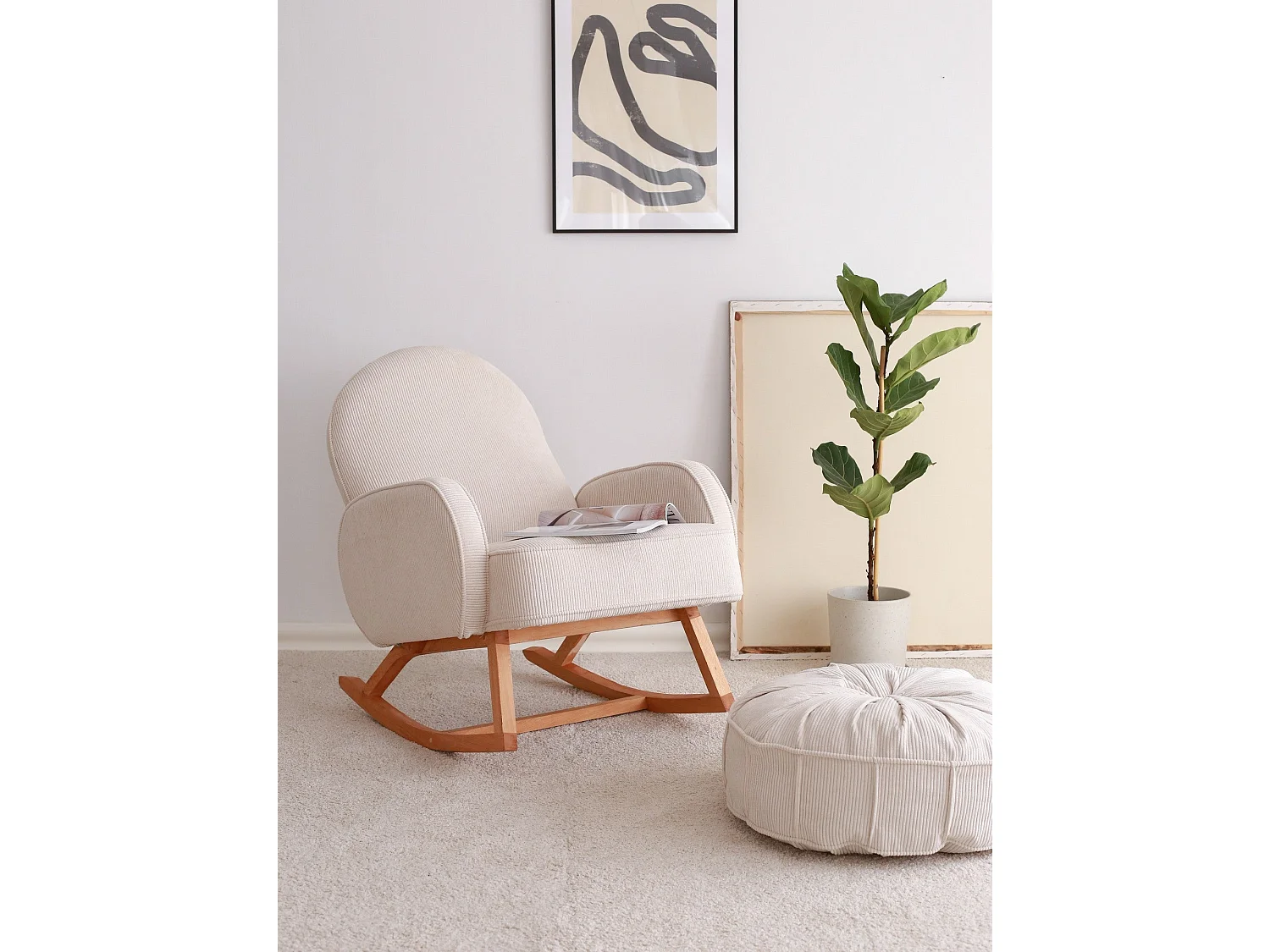 Elegancki fotel, biały aksamit, 78 x 91 x 75 cm | 100% poliester, rama bukowa, elegancki i wygodny do nowoczesnych przestrzeni