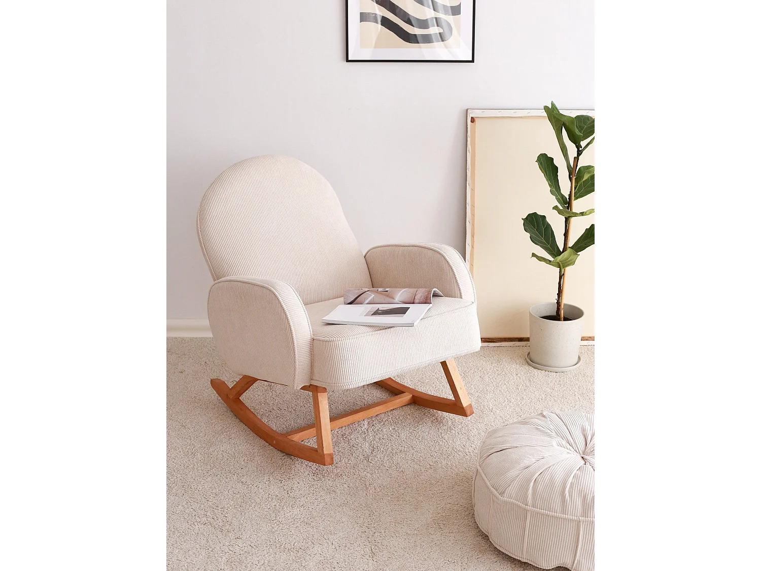 Elegancki fotel, biały aksamit, 78 x 91 x 75 cm | 100% poliester, rama bukowa, elegancki i wygodny do nowoczesnych przestrzeni