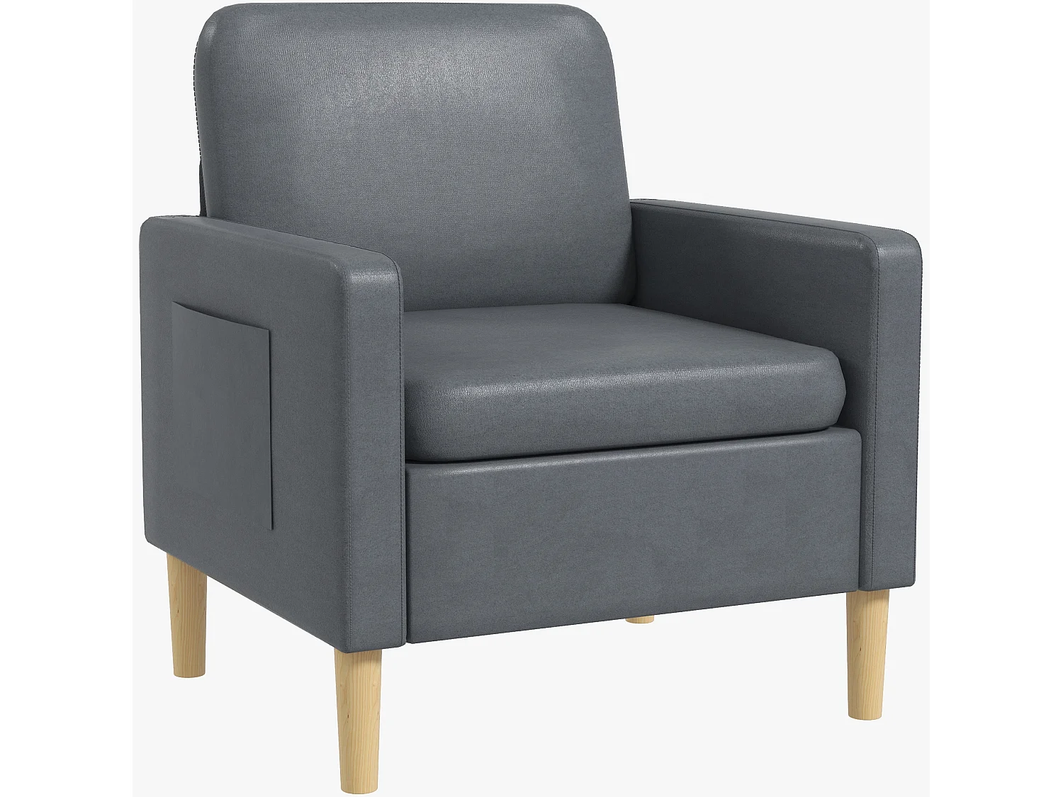 Butaca de salón gris 73x79x87 cm HOMCOM