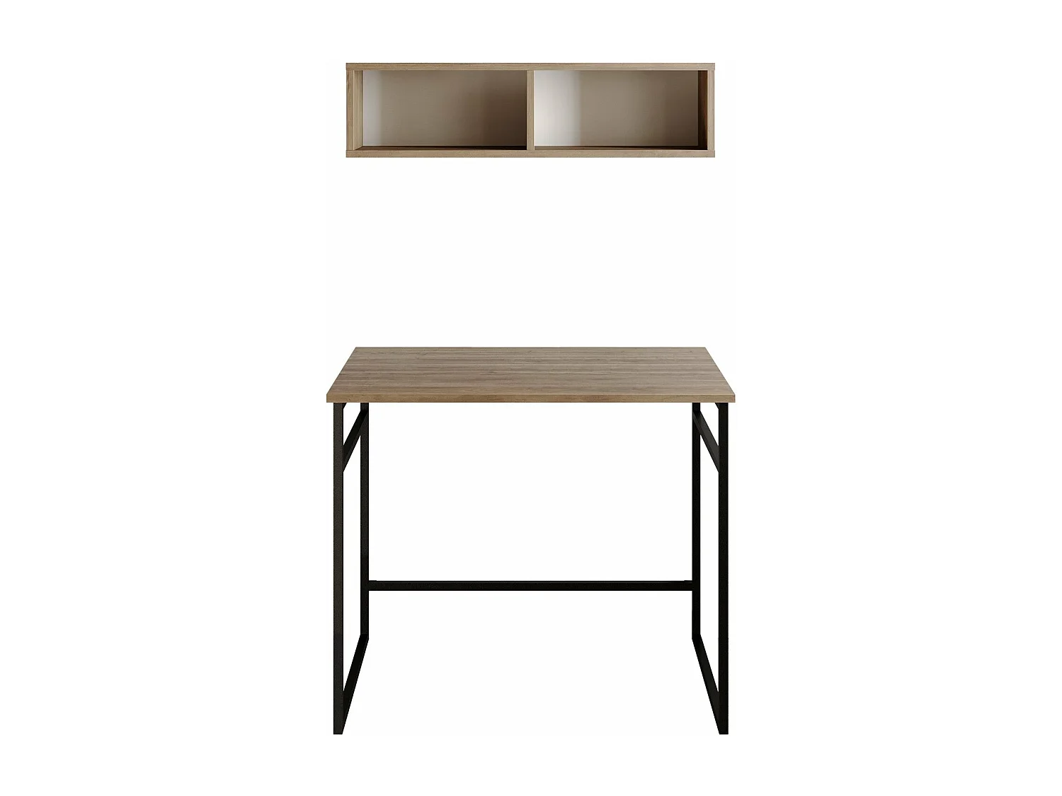 Secretária de Estudo Elegante em Nogueira e Preto para um Espaço Inspirador