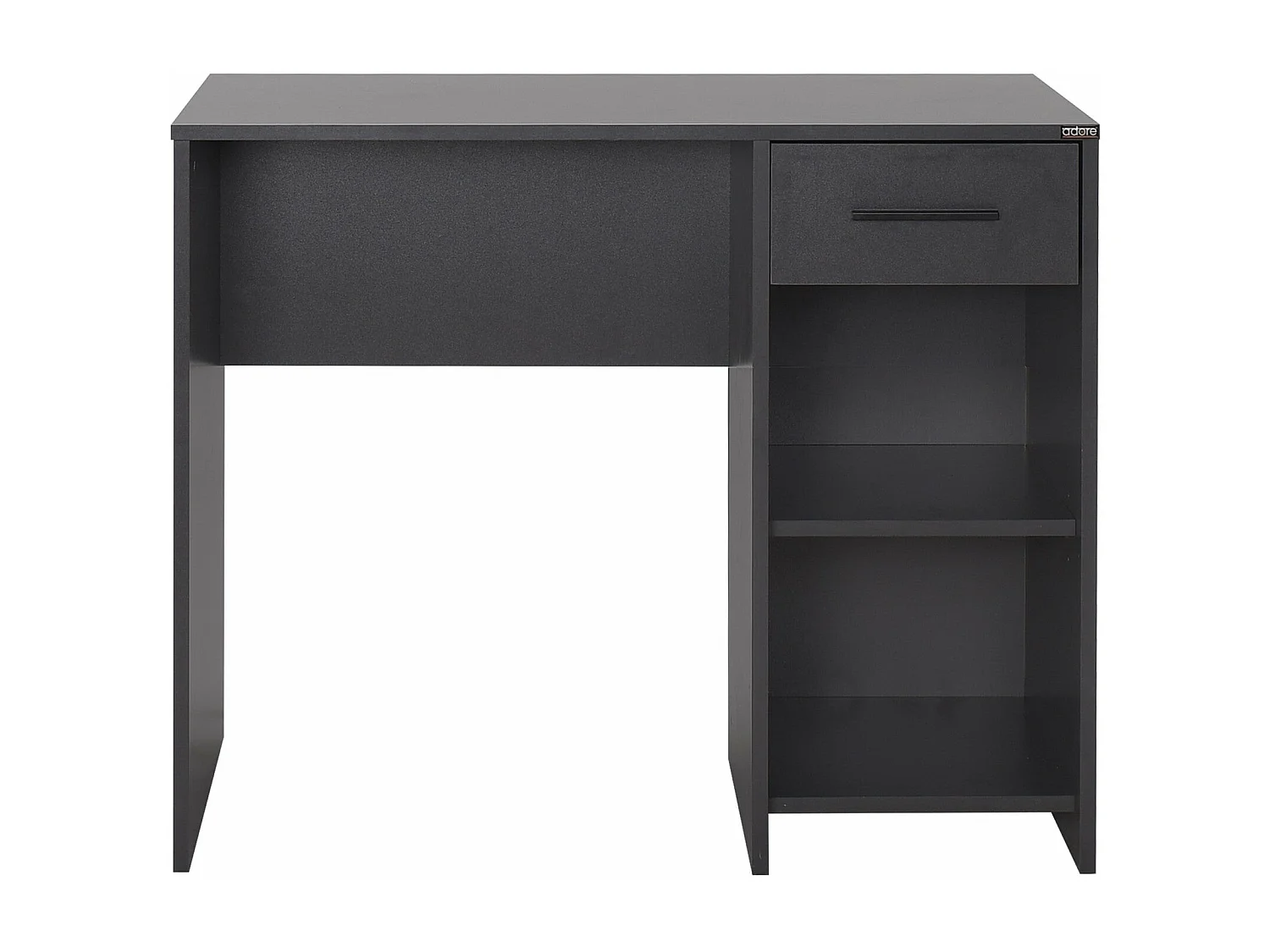 Secretária Moderna "Focus" com Gaveta e Prateleiras - 90x75x55 cm - Antracite