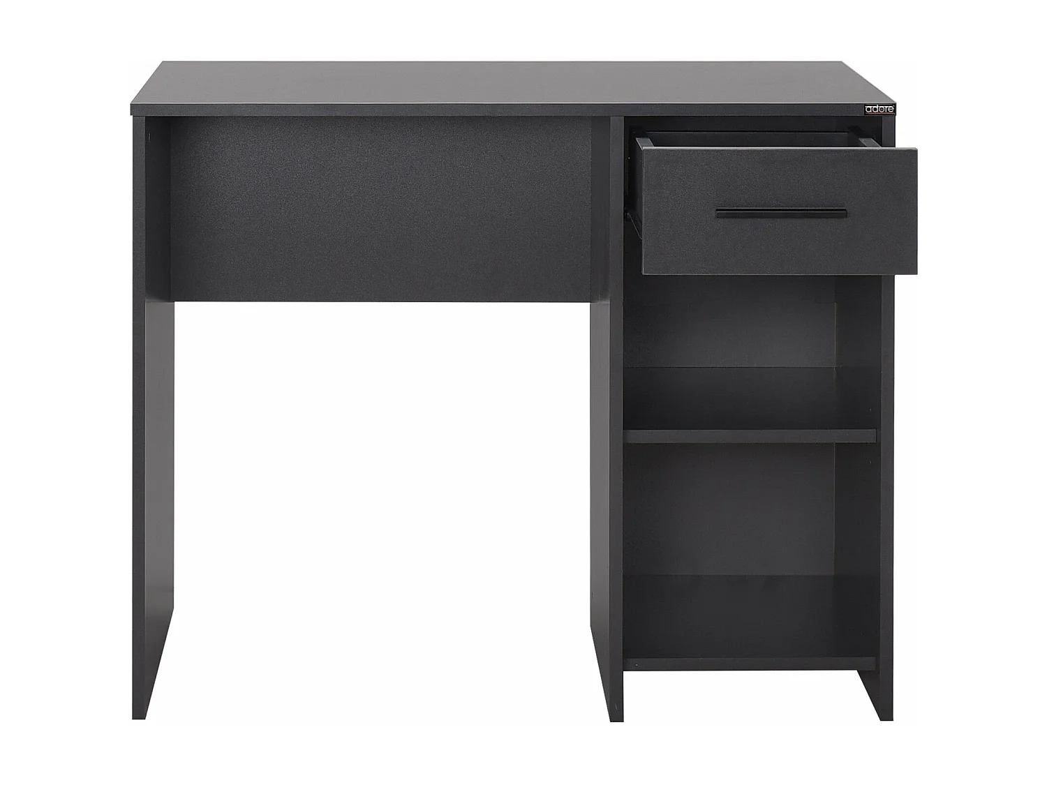 Secretária Moderna "Focus" com Gaveta e Prateleiras - 90x75x55 cm - Antracite